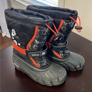 SOREL & DISNEY | Frozen 2 Olaf Flurry | Kids Waterproof Black Snow Boots / 3